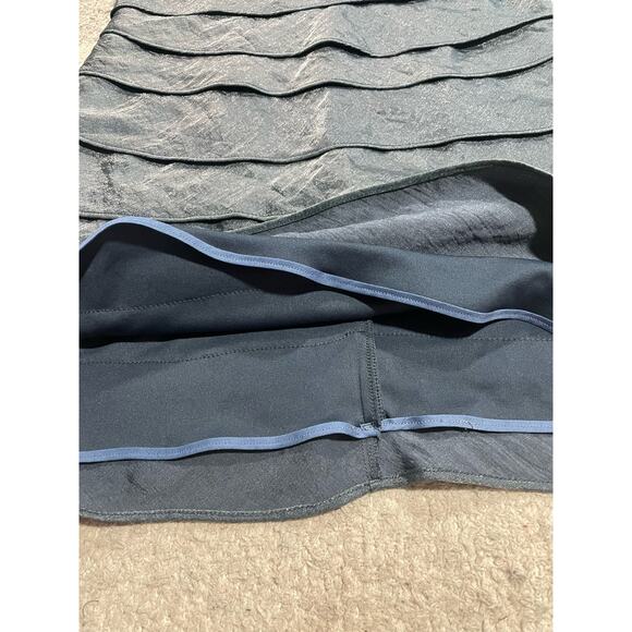 London Times Cocktail Layered Dress Womens Size 10 Blue Surplice Neck Sleeveless - Picture 7 of 8